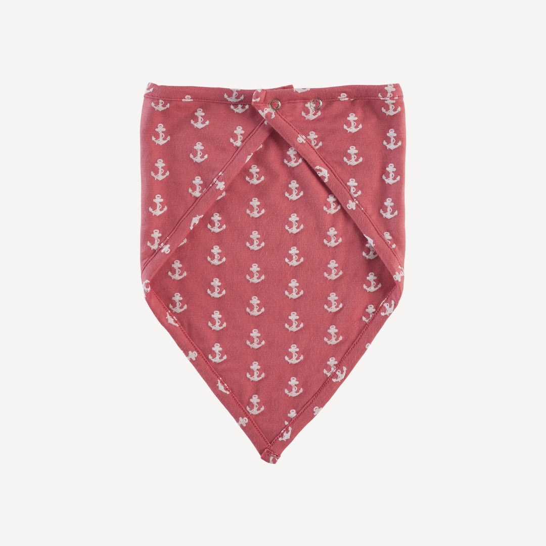 bandana bib | red anchor | bamboo