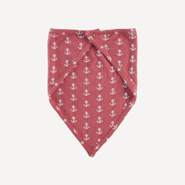 bandana bib | red anchor | bamboo