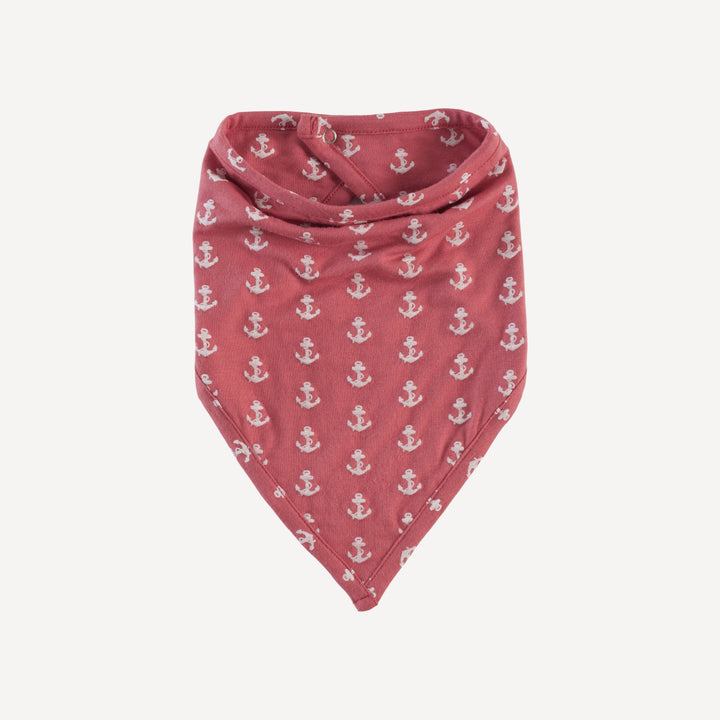 bandana bib | red anchor | bamboo