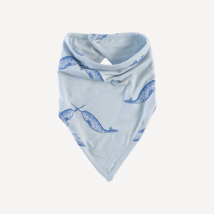 bandana bib | blue narwhal | bamboo