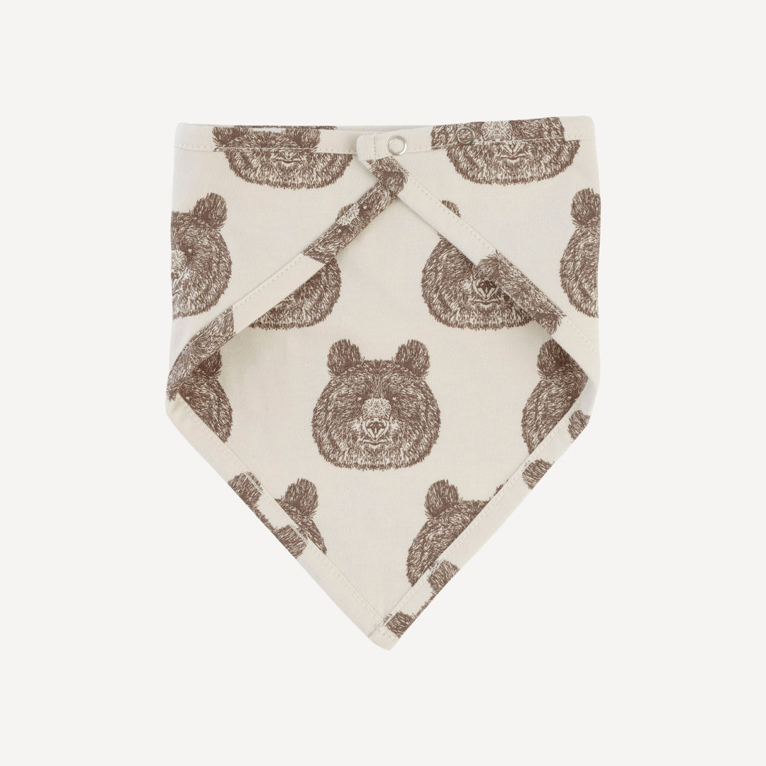 bandana bib | papa bear | organic cotton jersey
