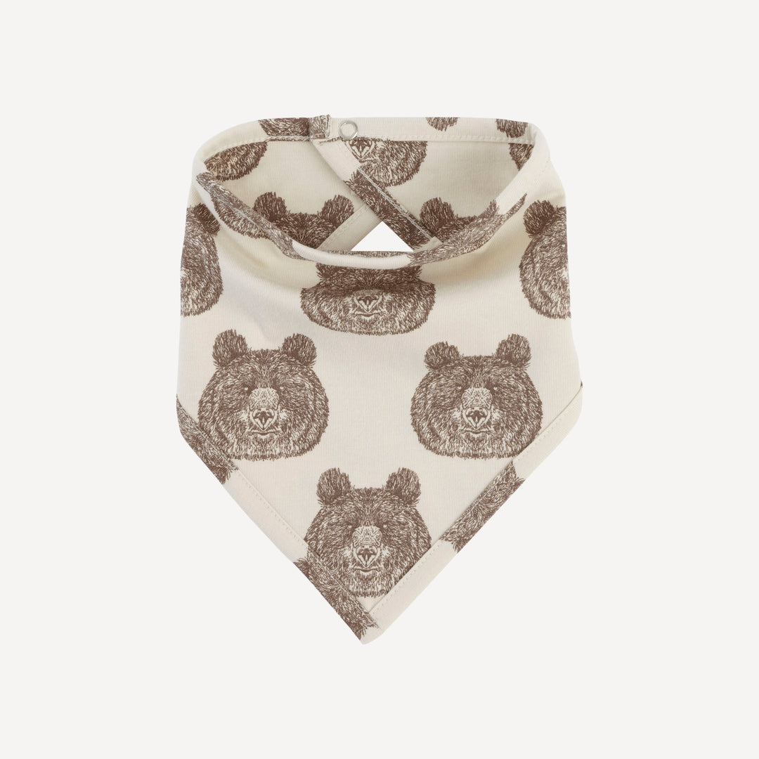 bandana bib | papa bear | organic cotton jersey