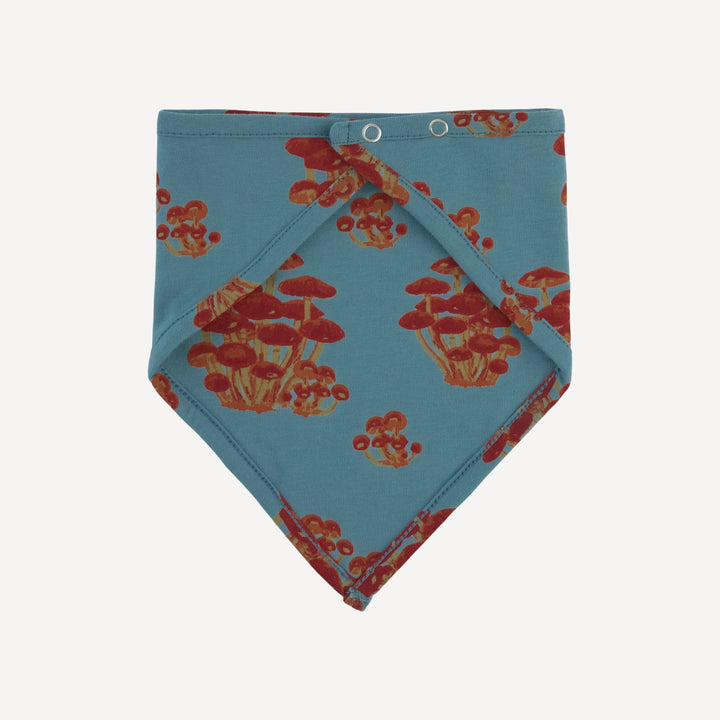 bandana bib | red mushroom bunch | organic cotton jersey