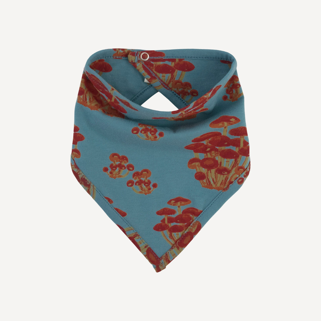 bandana bib | red mushroom bunch | organic cotton jersey