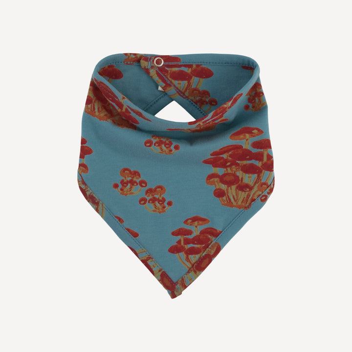 bandana bib | red mushroom bunch | organic cotton jersey