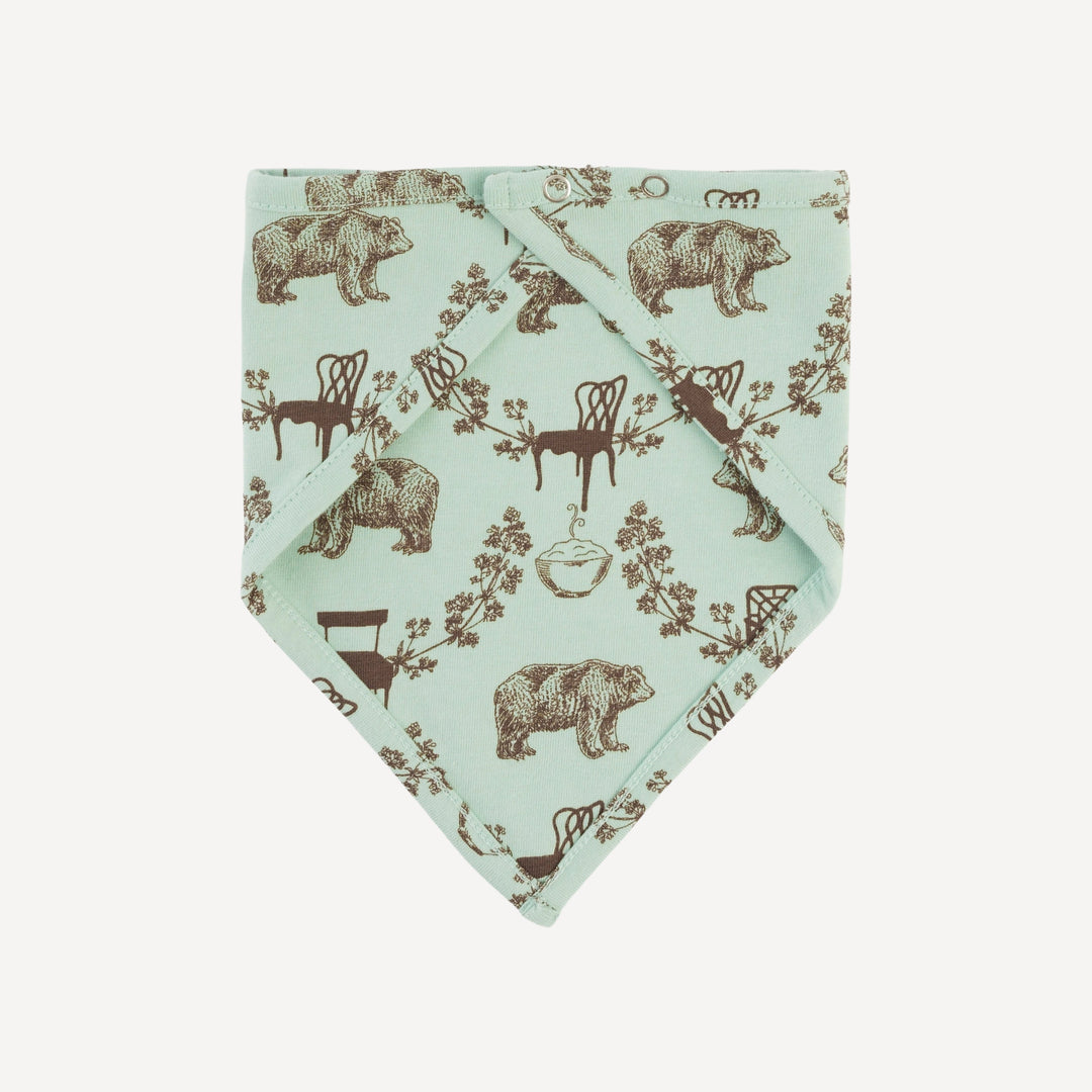 bandana bib | bears & chairs | organic cotton jersey