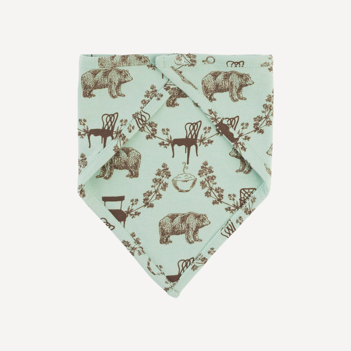 bandana bib | bears & chairs | organic cotton jersey