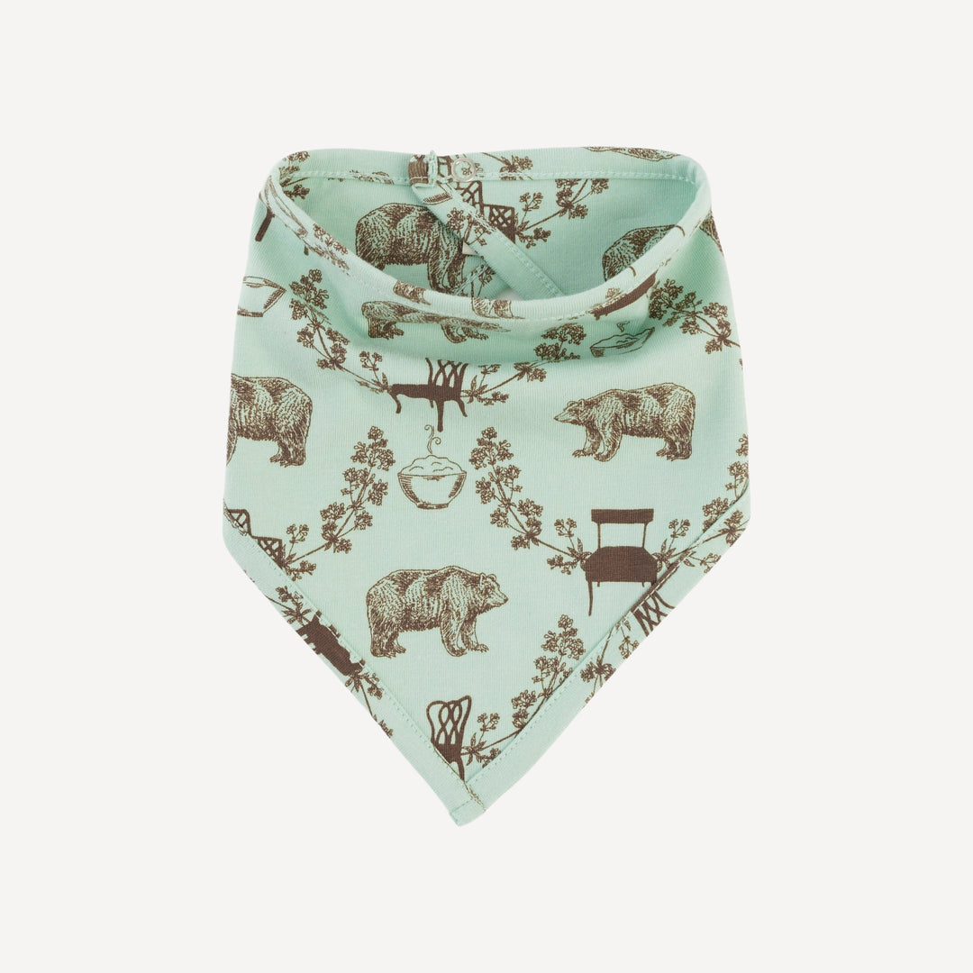 bandana bib | bears & chairs | organic cotton jersey
