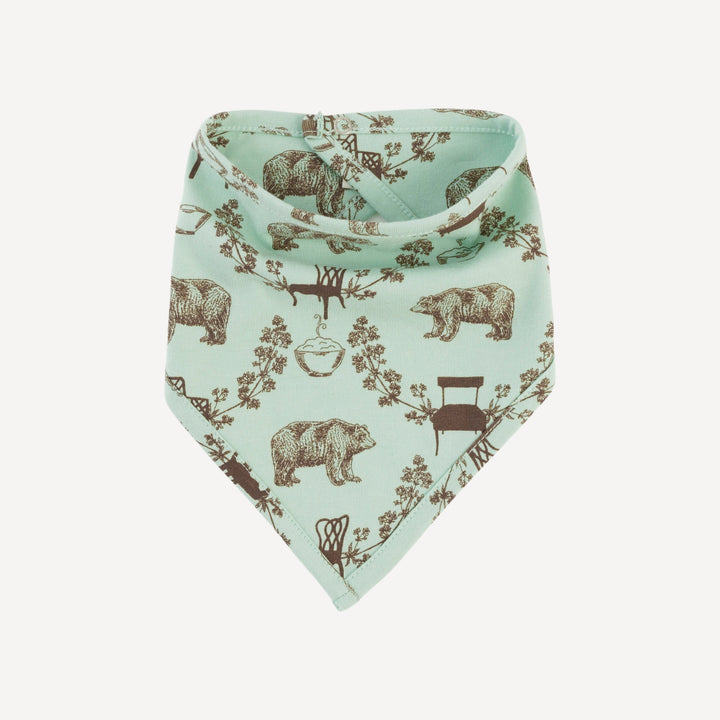 bandana bib | bears & chairs | organic cotton jersey