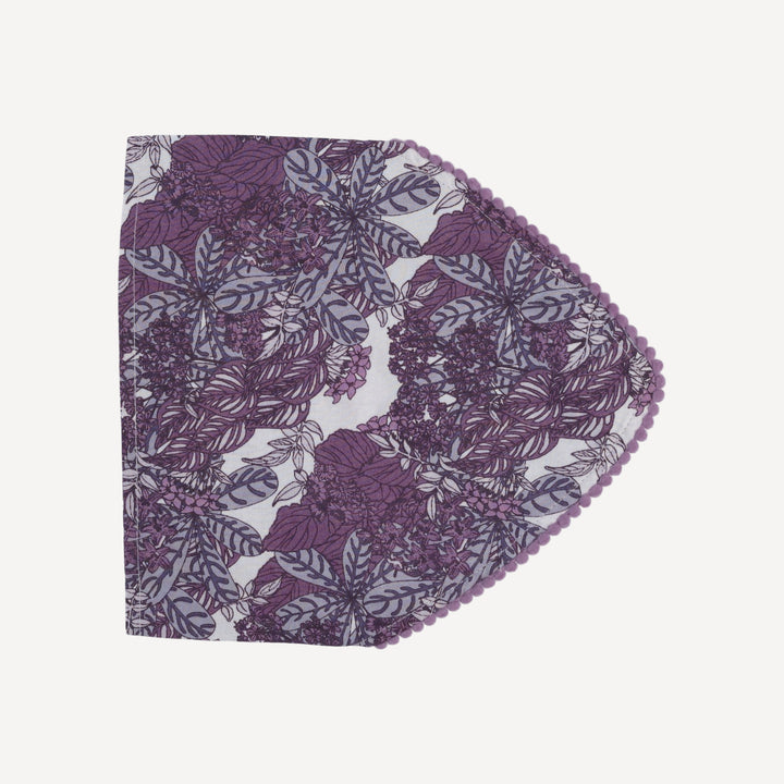 bandana pom pom headband | grape goldilocks floral | organic cotton woven