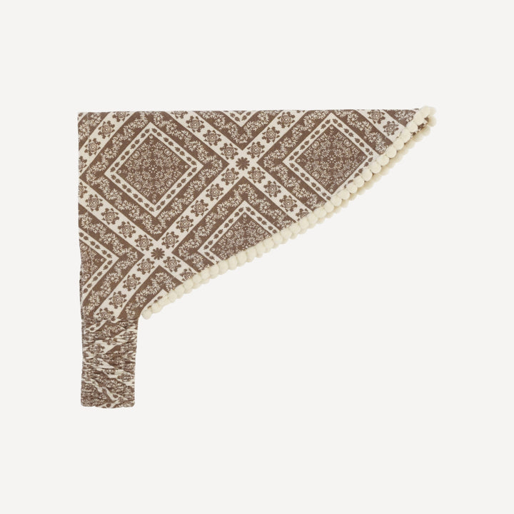 bandana pom pom headband | stone bandana | organic cotton jersey