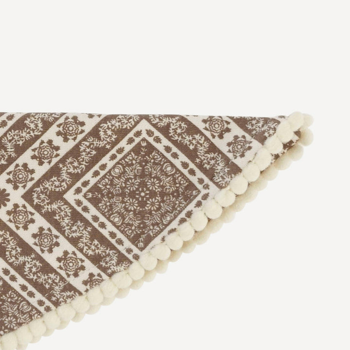 bandana pom pom headband | stone bandana | organic cotton jersey