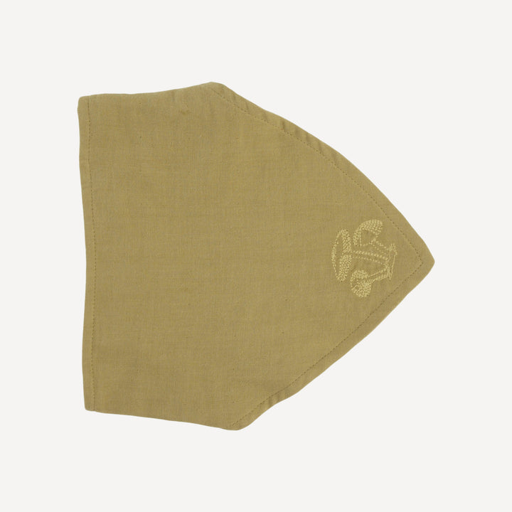 embroidered bandana headband | deep flaxen | organic cotton gauze