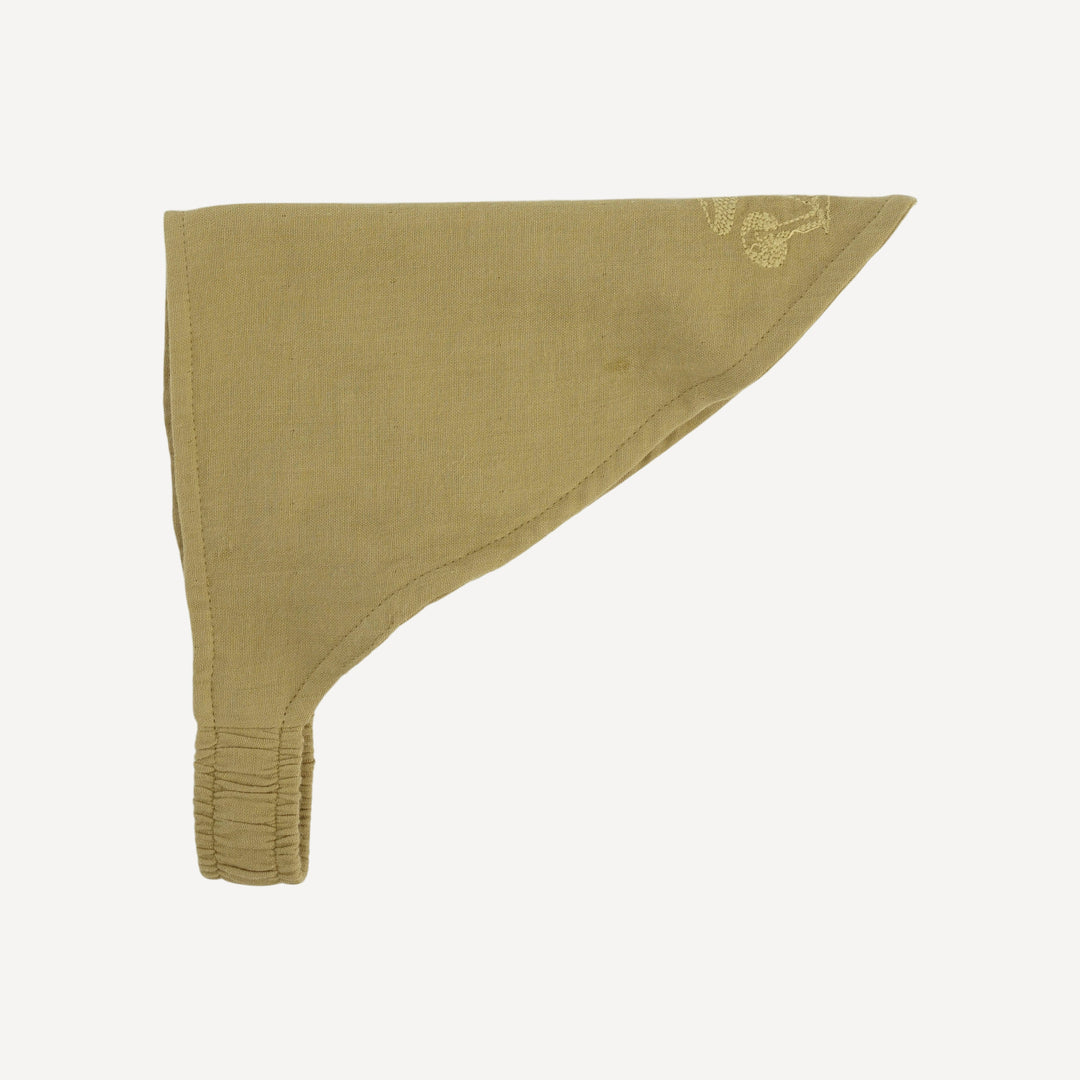 embroidered bandana headband | deep flaxen | organic cotton gauze