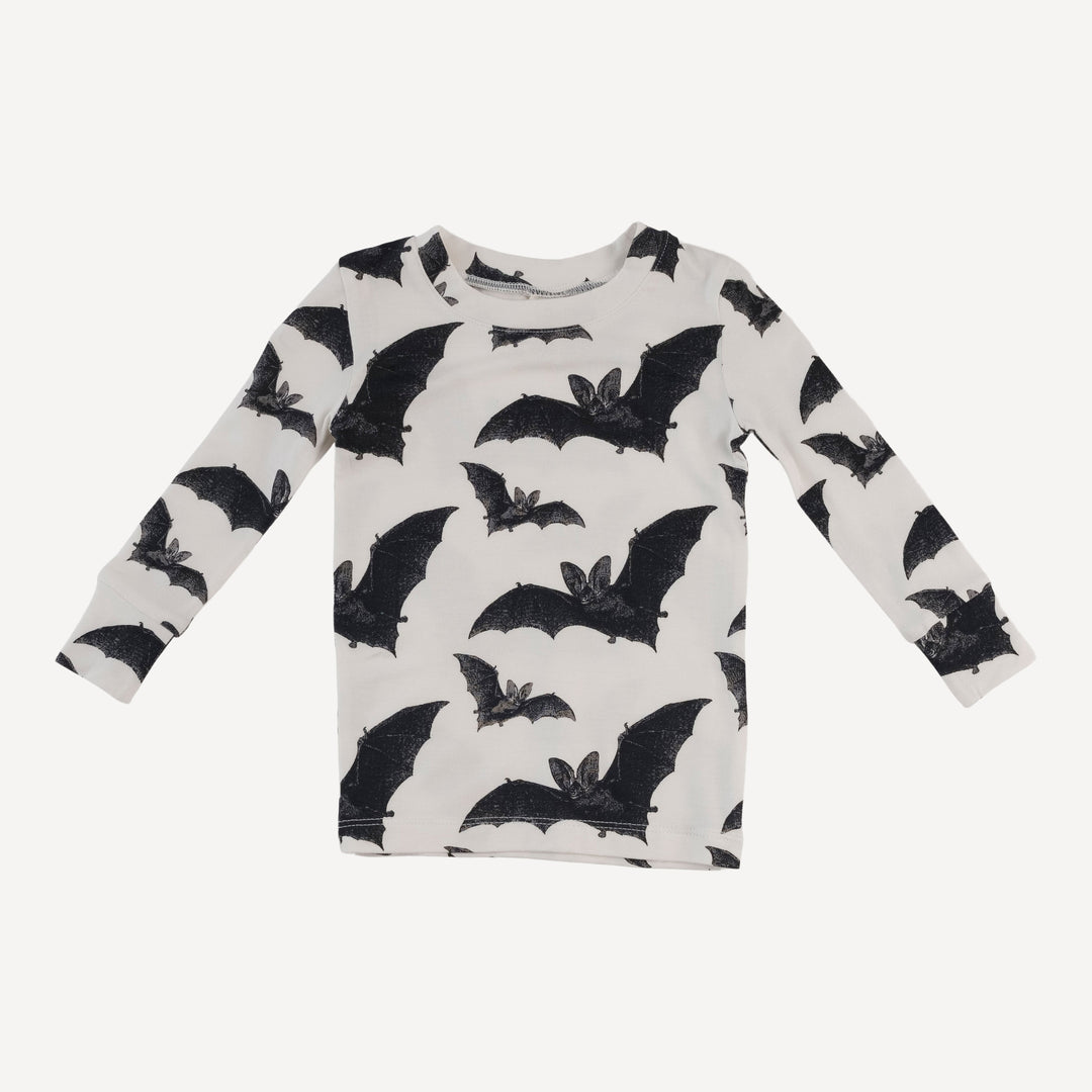 long sleeve crew neck pj set | bats | bamboo