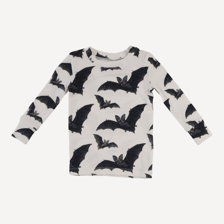 long sleeve crew neck pj set | bats | bamboo