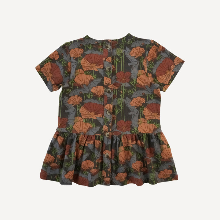 short sleeve kate set | bats + poppies | bamboo