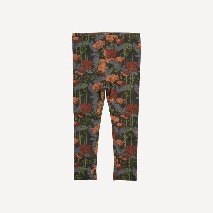 classic skinny legging | bats + poppies | bamboo