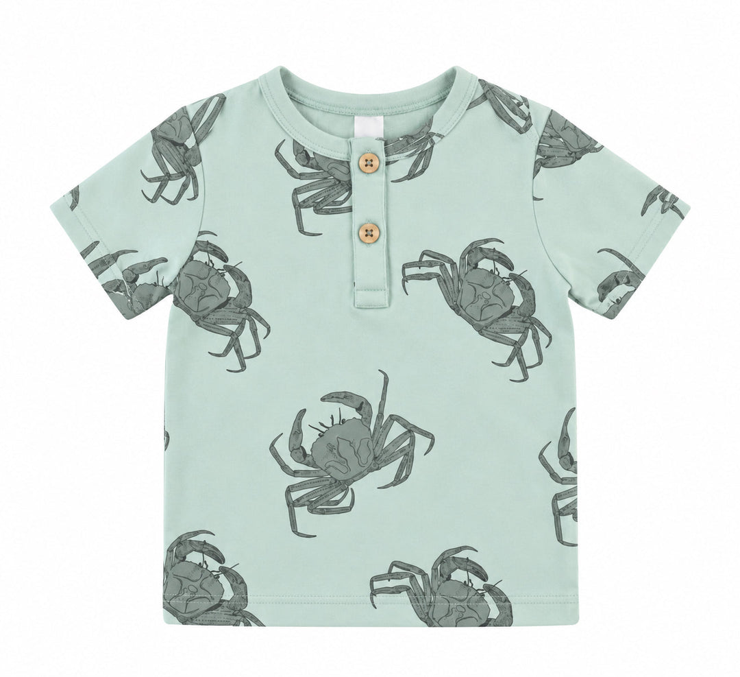 PREORDER short sleeve monty tee | green crab | modal
