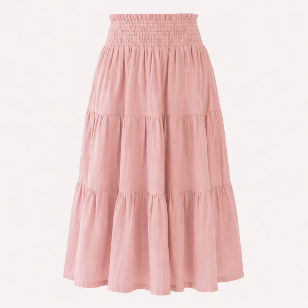 womens maxi skirt | rose smoke | organic cotton gauze