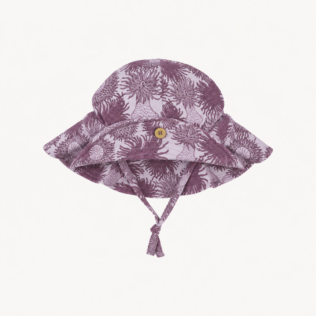 PREORDER button sun hat | purple anemone | modal