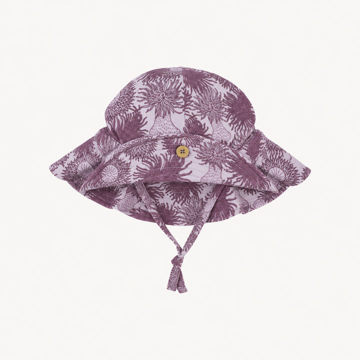 PREORDER button sun hat | purple anemone | modal