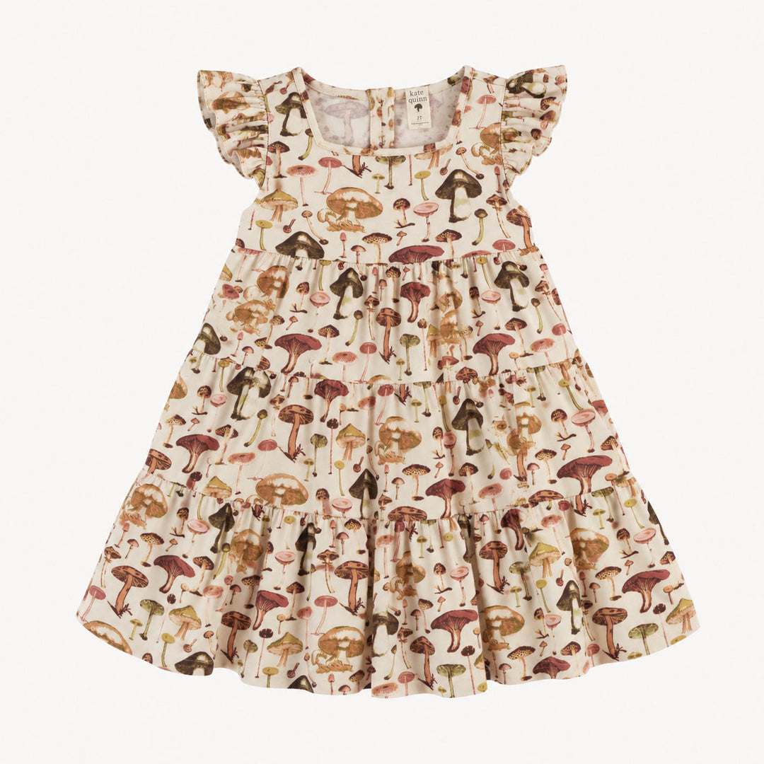PREORDER flutter sleeve fiesta dress | litho mushroom | modal