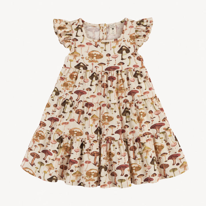 PREORDER flutter sleeve fiesta dress | litho mushroom | modal