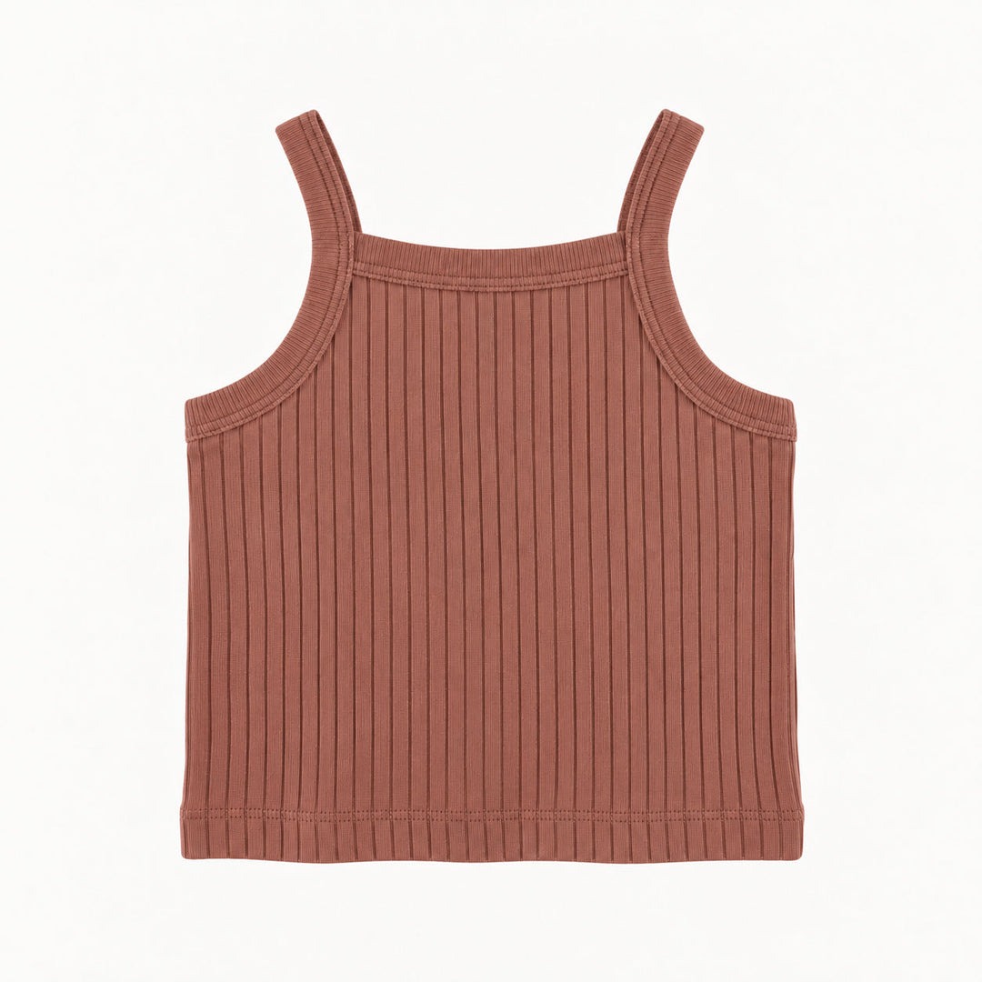 PREORDER nina tank | patina | organic cotton wide rib