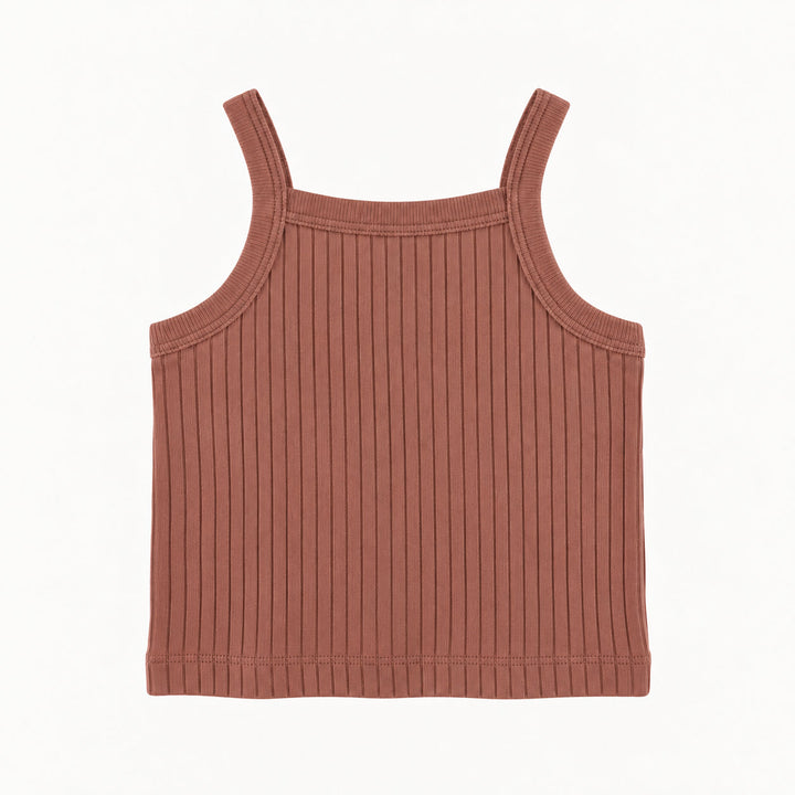PREORDER nina tank | patina | organic cotton wide rib