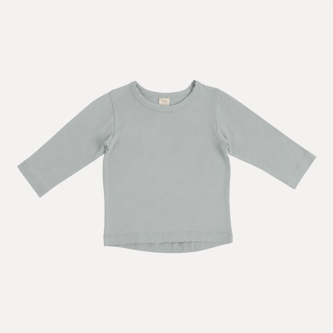 PREORDER long sleeve essential boxy tee | sky blue | organic cotton interlock