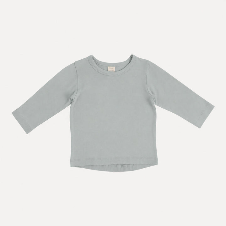 PREORDER long sleeve essential boxy tee | sky blue | organic cotton interlock