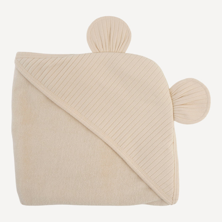bear ear towel | oatmeal | organic cotton terry