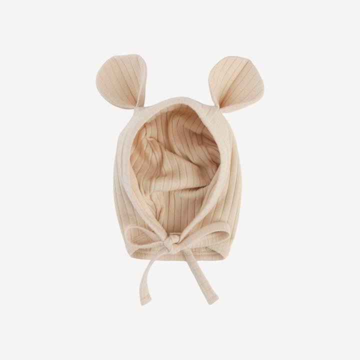 bear hat | oatmeal | organic cotton wide rib