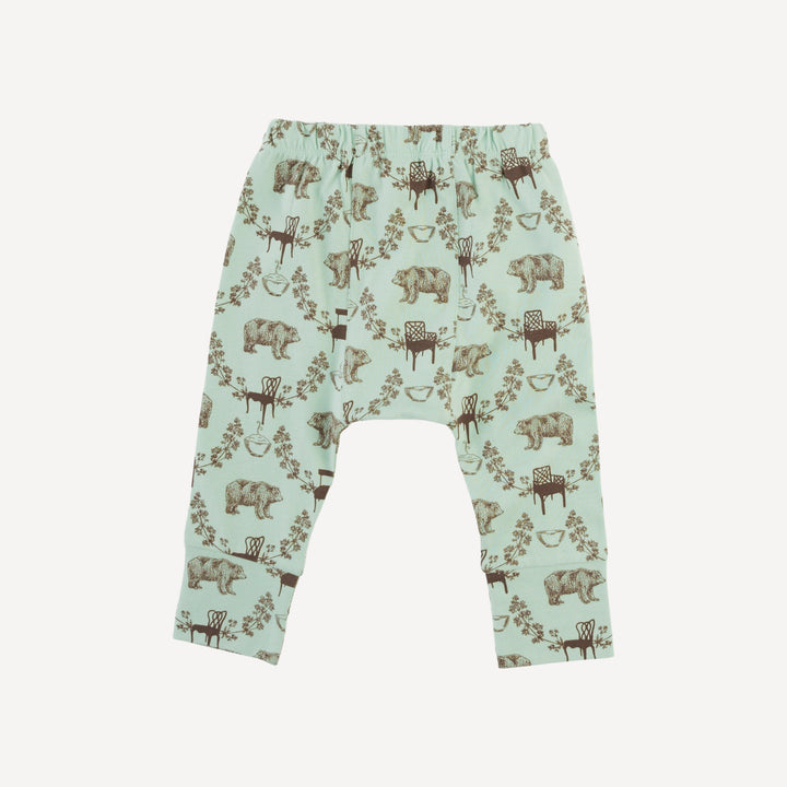classic panda pant | bears & chairs | organic cotton jersey