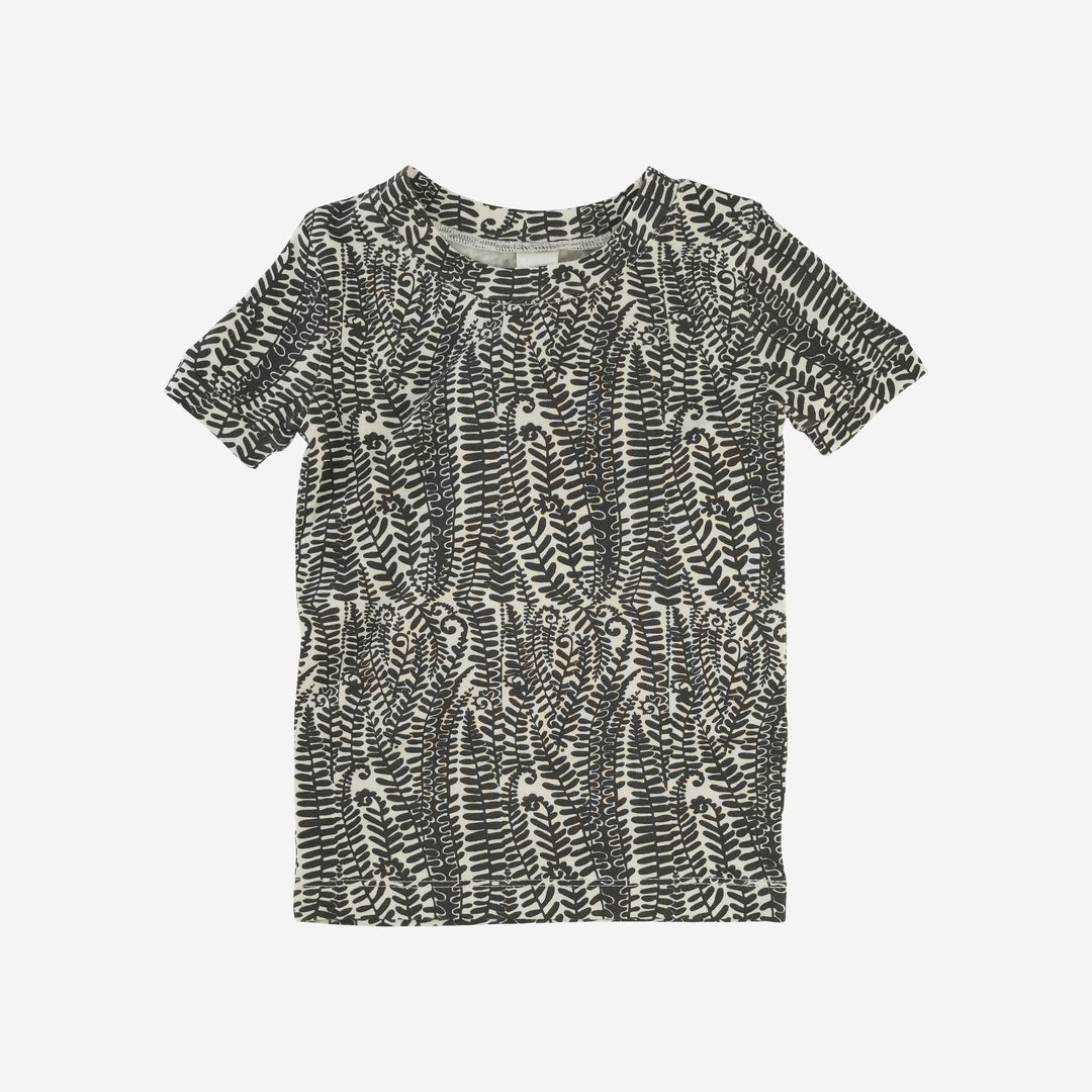 short sleeve crew neck pj set | beluga fern frond | modal