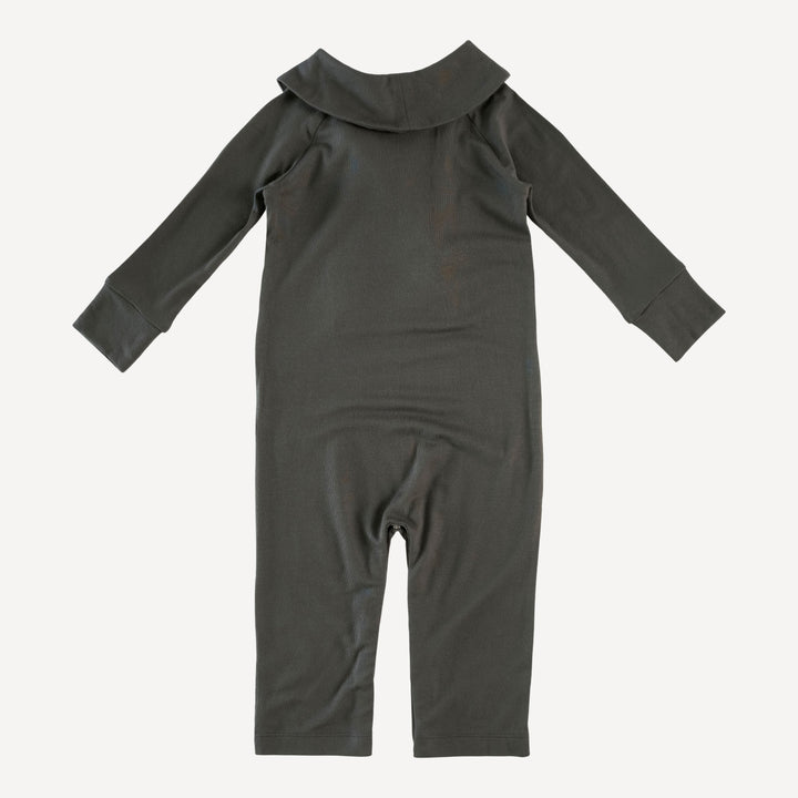 long sleeve double breasted shawl collar jumpsuit | beluga | modal