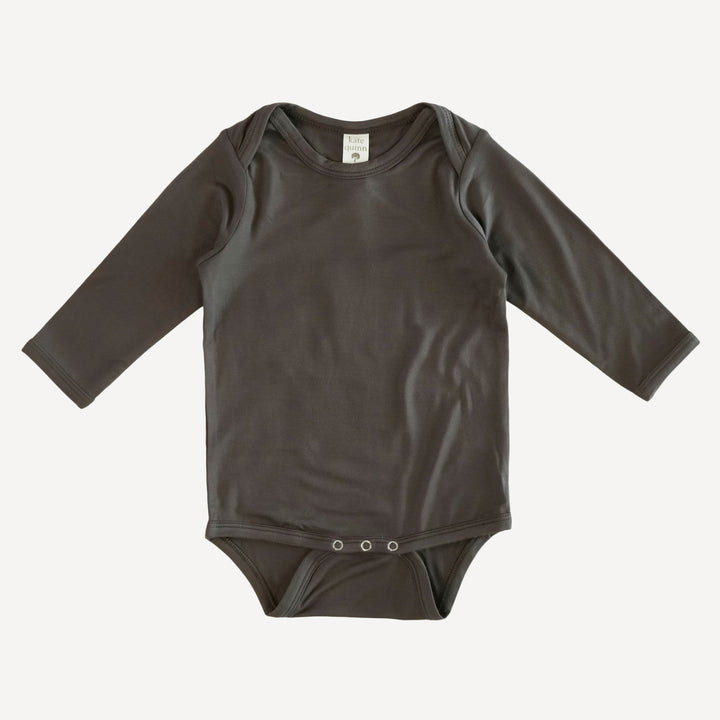 long sleeve lap neck bodysuit | beluga | bamboo