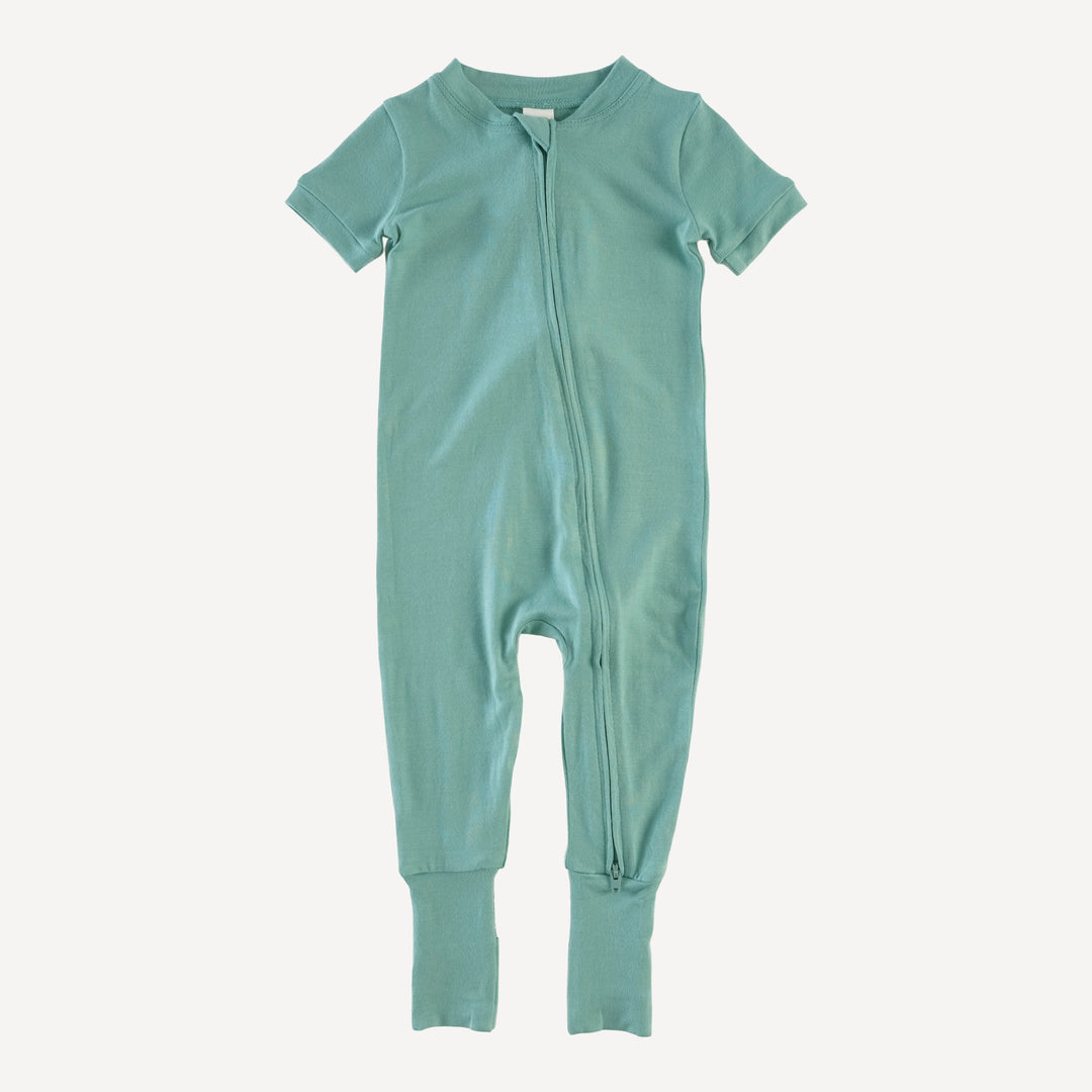 short sleeve convertible zippy pj | beryl green | modal