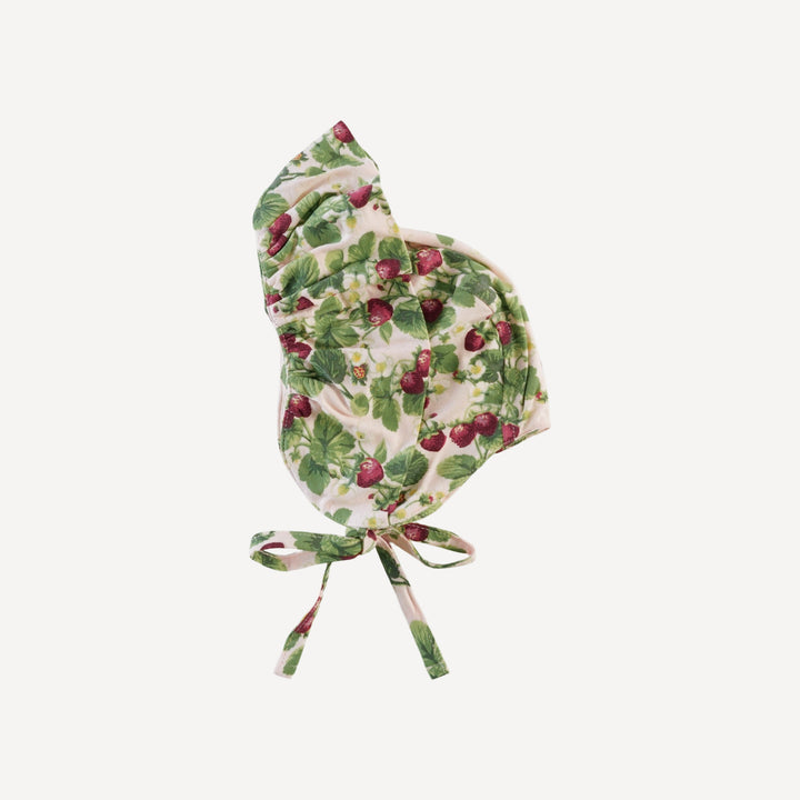 big ruffle bonnet | strawberry vine | bamboo