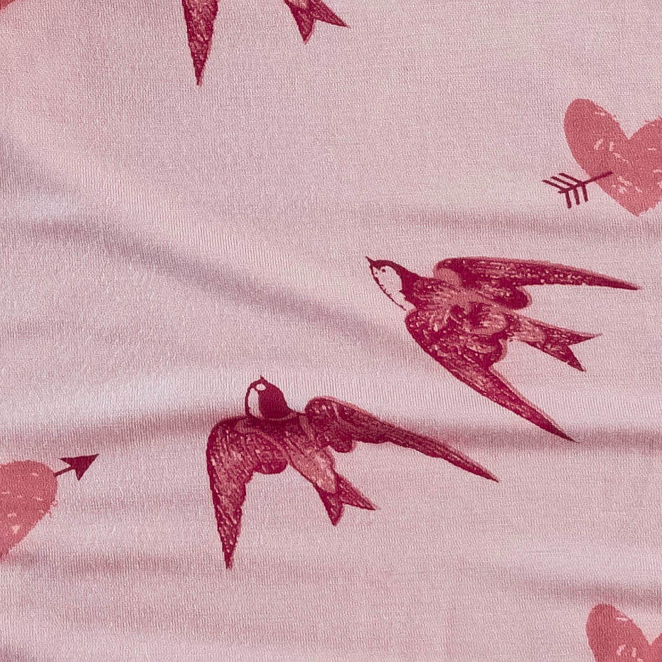 bandana bib | birds & hearts | lenzing modal