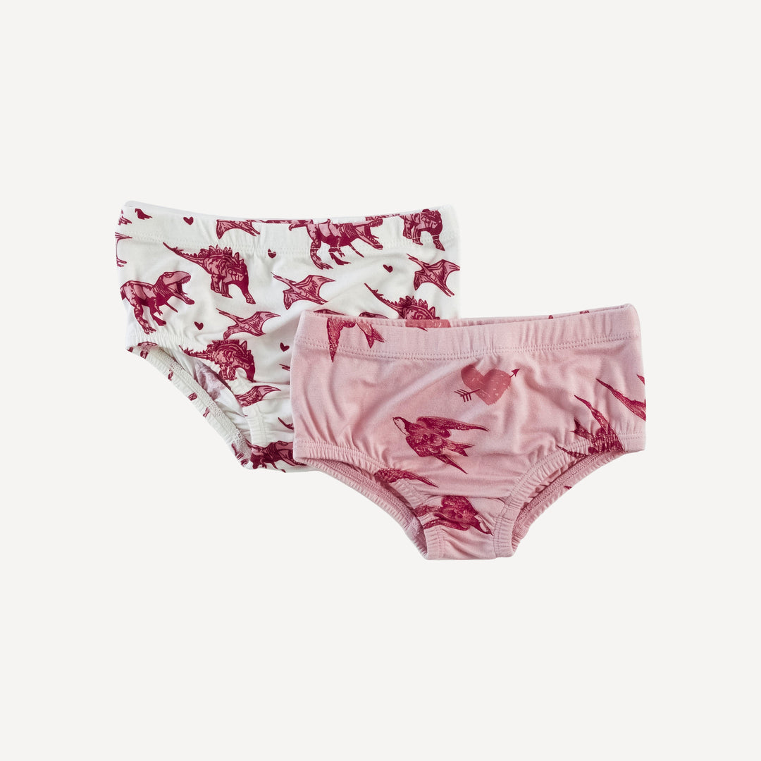 underwear set of two | birds & hearts | lenzing modal