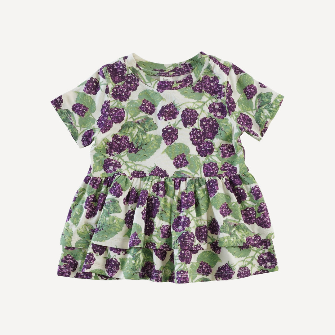 short sleeve zoe ruffle short set | blackberry bush | bamboo