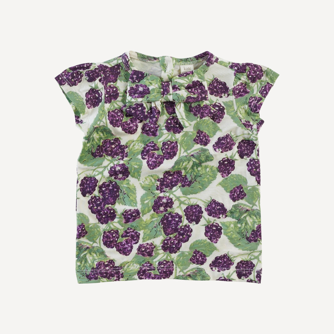 cap sleeve bow top | blackberry bush | bamboo