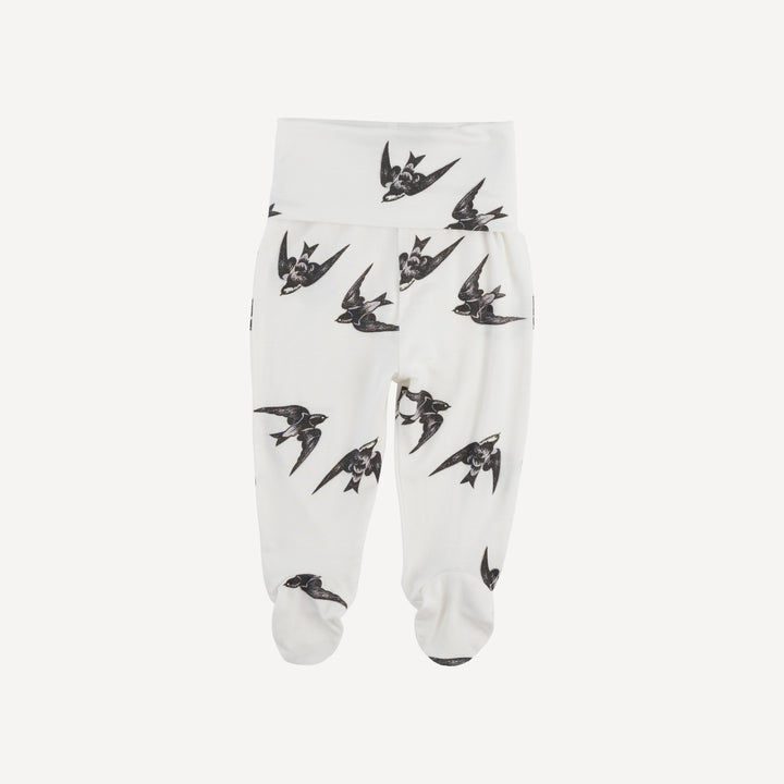 wrap layette set | black birds | modal