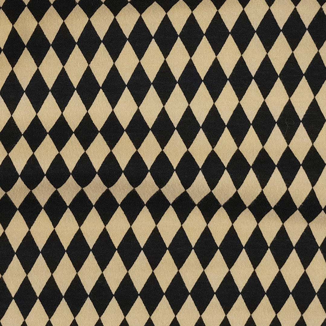 large bow elastic headband | black harlequin | organic cotton jersey