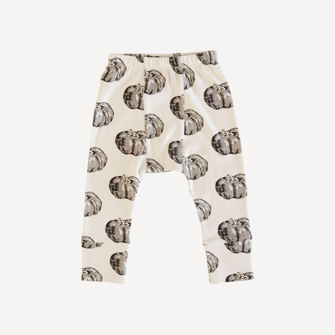 classic panda pant | black harvest pumpkin | organic cotton interlock