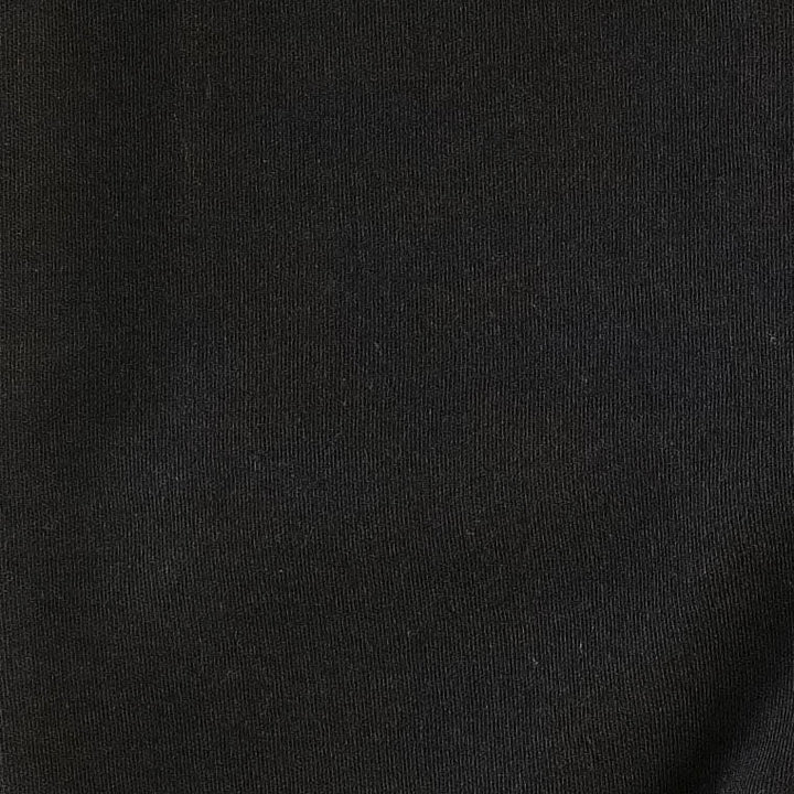 long sleeve peter pan tee | black | organic cotton wide rib