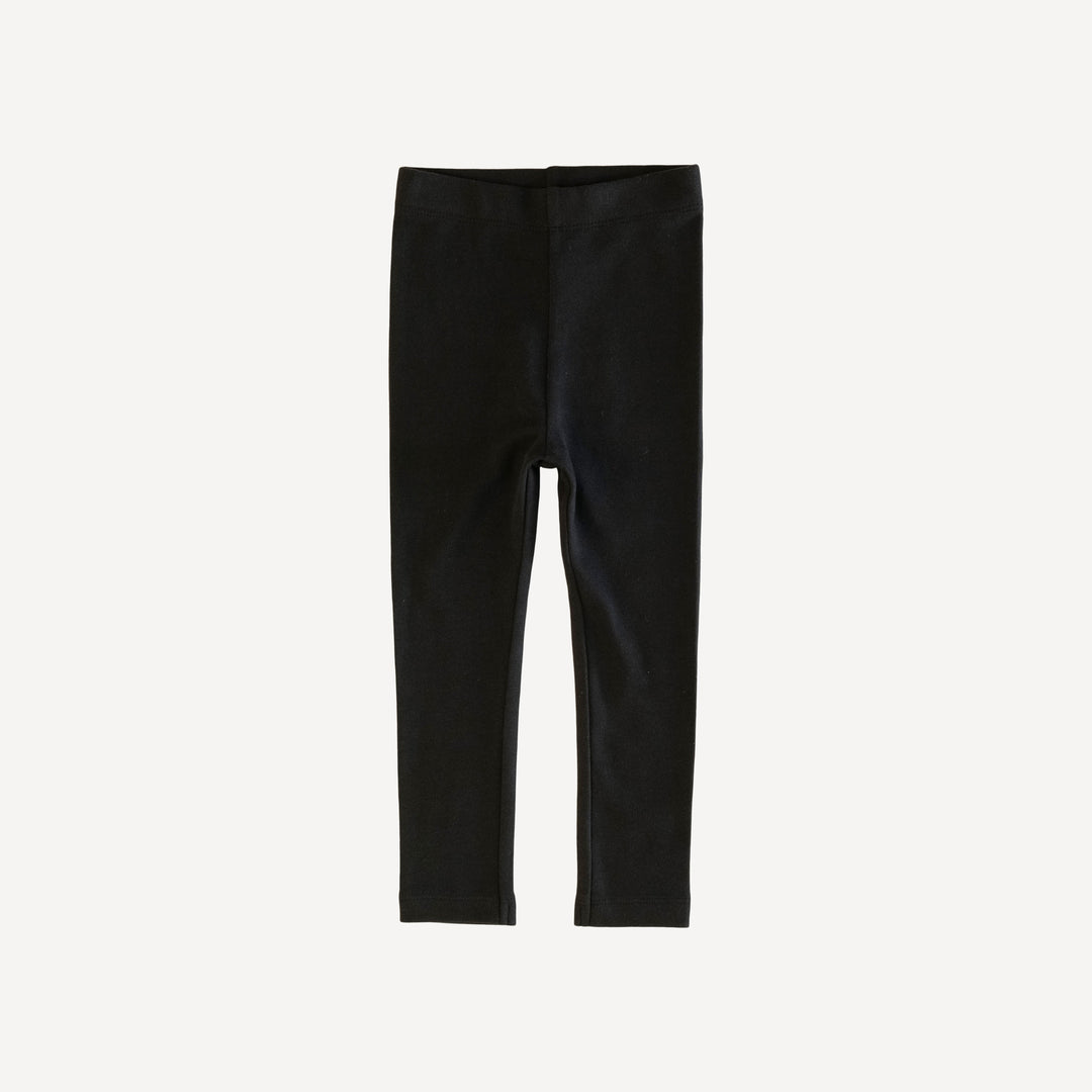 classic skinny legging | black | organic cotton wide rib