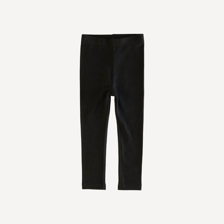 classic skinny legging | black | organic cotton wide rib